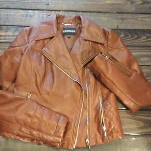 Leather moto jacket